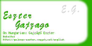 eszter gajzago business card