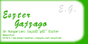 eszter gajzago business card